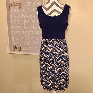 TORRID - Blue Print Fit & Flare Tank Dress